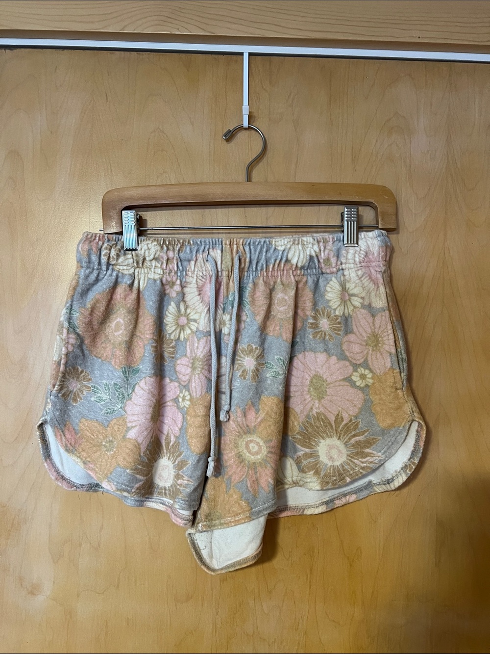 wild fable Floral Terry Athletic Shorts - Pink, Tan, Gray